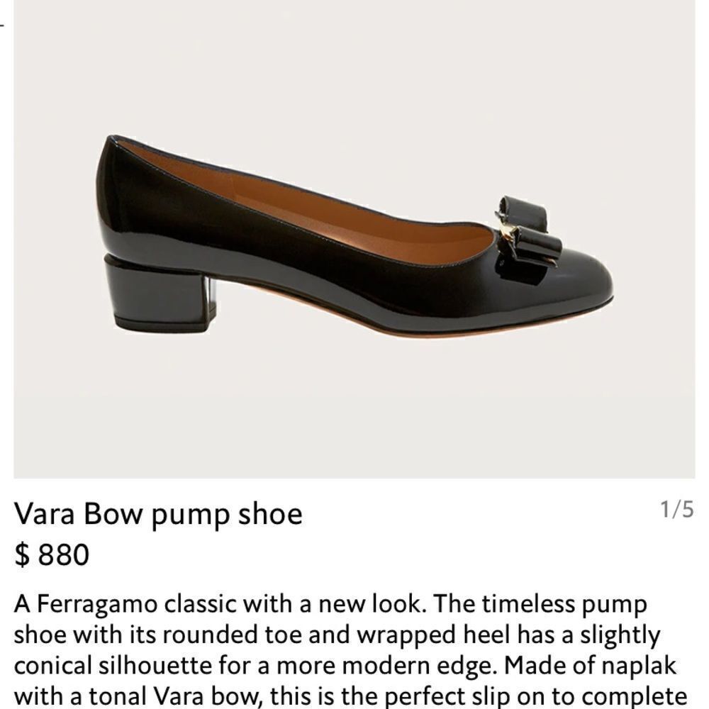 Ferragamo Vara Bow pump shoe size 6.5